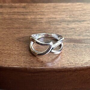 New 925 STERLING SILVER Abstract Ring Size 8